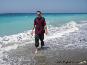 Bruno am Strand von Rhodos